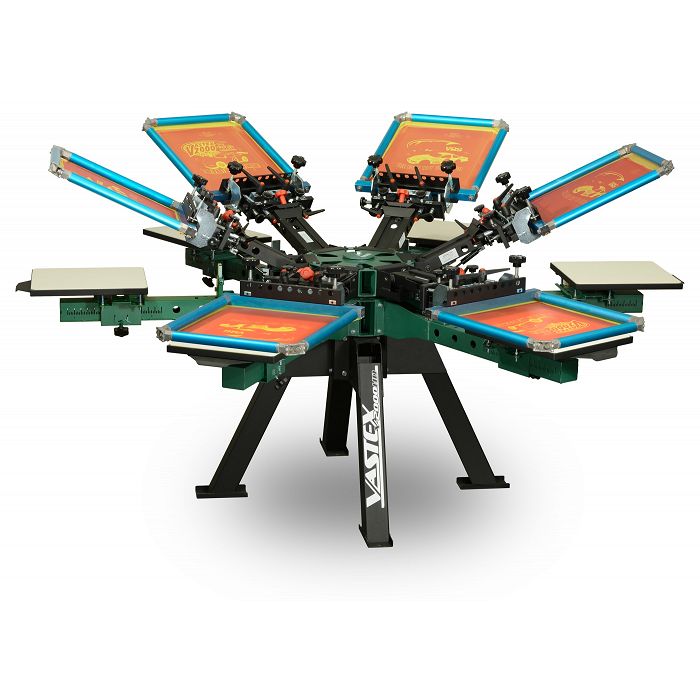 Giostra serigrafica Vastex V-2000HD 6 colori 6 piani stampa