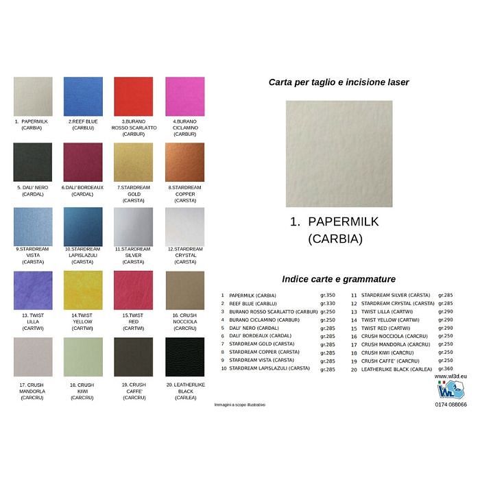 Carta per incisione e taglio laser Papermilk - 350g